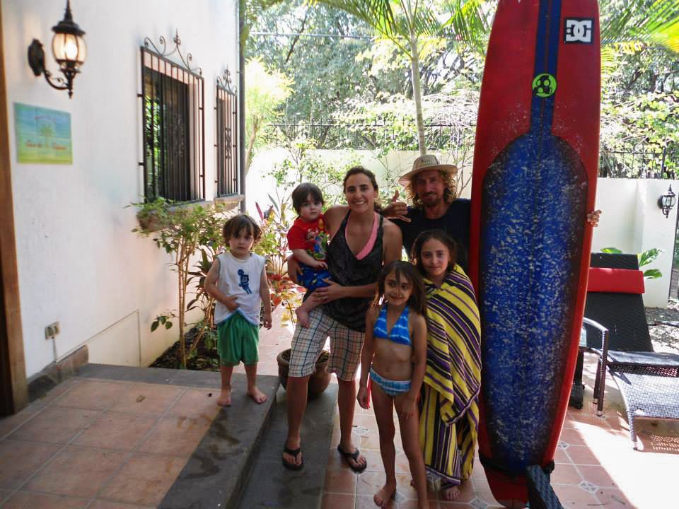 Costa Rica Carolin family Surfing Tamarindo costa rico